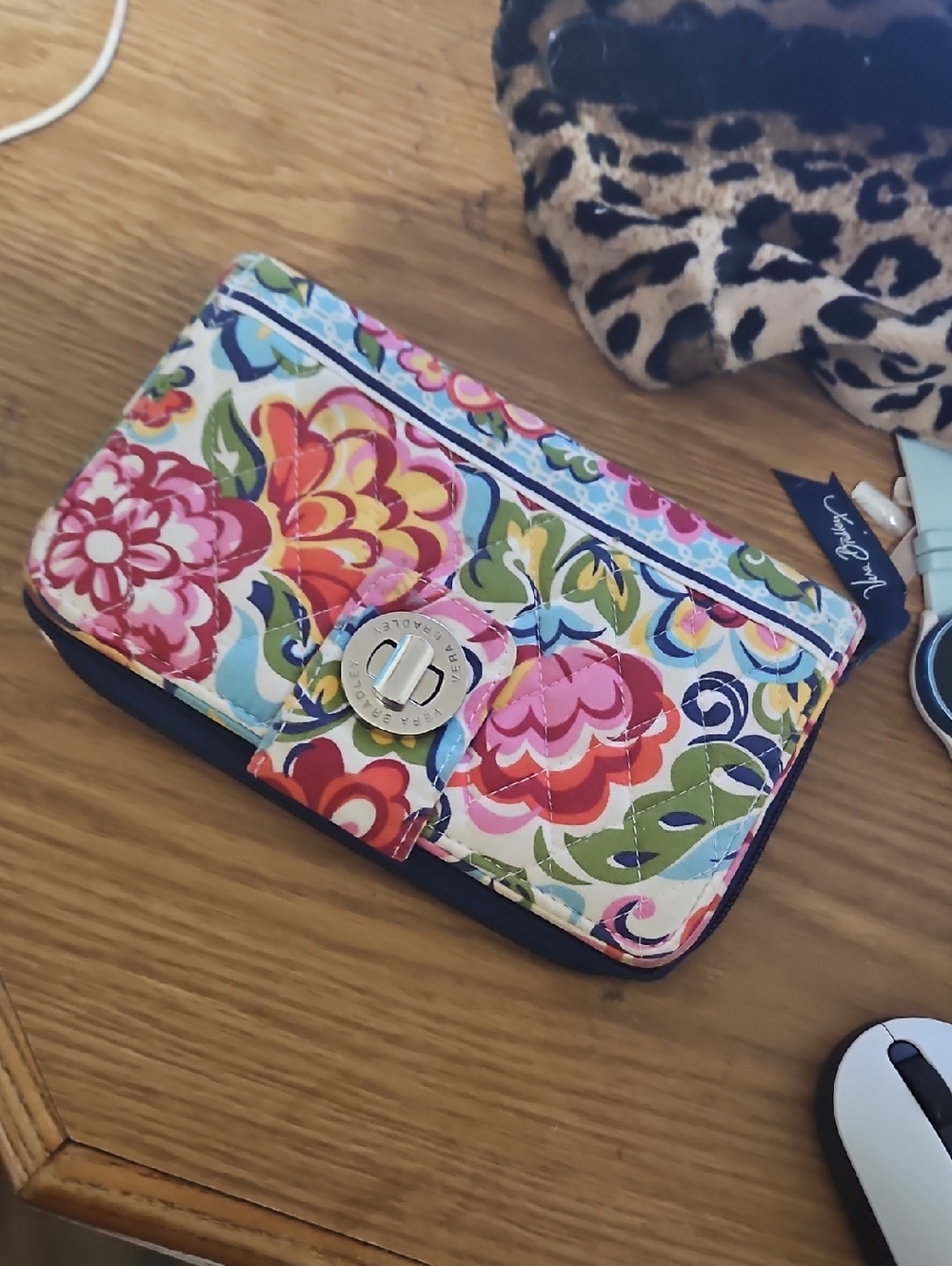 Vera Bradley Quilted Floral Turnlock Wallet